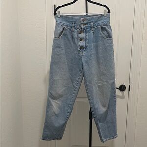 BULLET Vintage high waisted wide leg button fly closure light wash Size 29